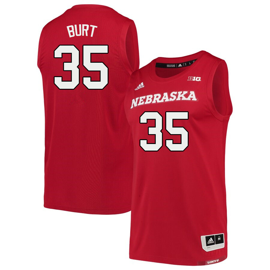 Men #35 Henry Burt Nebraska Cornhuskers College Basketball Jerseys Sale-Scarlet